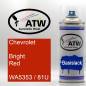 Preview: Chevrolet, Bright Red, WA5353 / 81U: 400ml Sprühdose, von ATW Autoteile West.